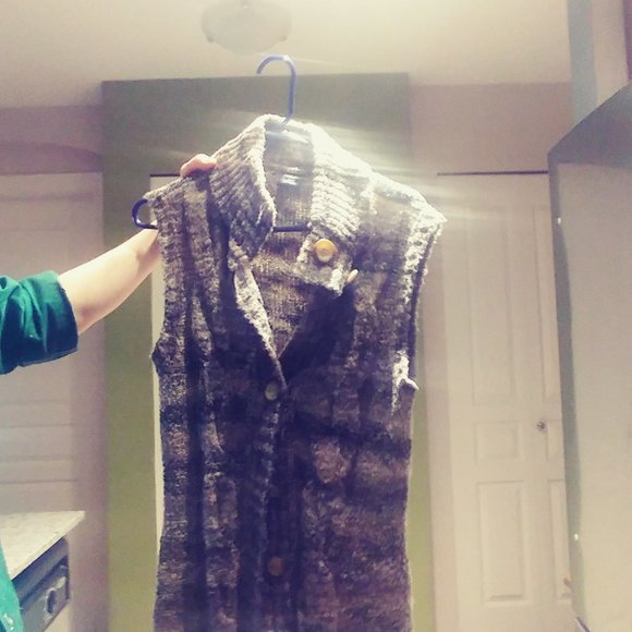 Womens M Tribal Long Sweater Vest - Picture 8 of 8